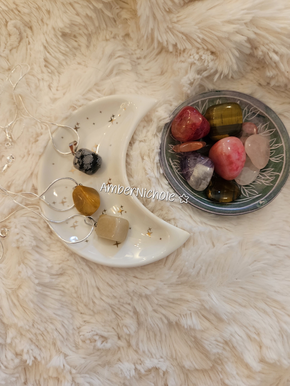 Three☆Gemstone Pendant Necklaces
